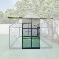 Kit porte complète supplémentaire pour serres alu et verre autoportantes largeur 300cm Green Protect