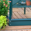 Serre Aloé Diana 14,40m² en aluminium laqué vert et verre trempé 3mm + embase incluse - Natura Lams