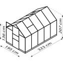 Serre de jardin en alu et polycarbonate de 4mm - Apollo 6200 - Vitavia