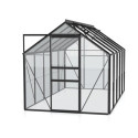 Serre de jardin en alu noir et verre de sécurité 3mm - Venus 6200 - Vitavia