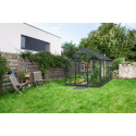 Serre de jardin en alu noir et verre de sécurité 3mm - Venus 6200 - Vitavia