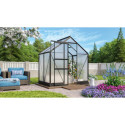 Serre de jardin en alu noir et polycarbonate 4mm - Apollo 2500 - Vitavia