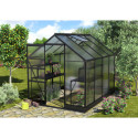 Serre de jardin en alu noir et polycarbonate 4mm - Apollo 5000 - Vitavia