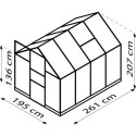 Serre de jardin en alu noir et polycarbonate 4mm - Apollo 5000 - Vitavia