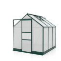 Serre de jardin en alu vert et polycarbonate 6mm - Apollo 3800 - Vitavia