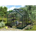 Serre de jardin en alu vert et polycarbonate 6mm - Apollo 3800 - Vitavia