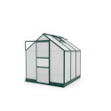 Serre de jardin en alu vert et polycarbonate 6mm - Apollo 3800 - Vitavia