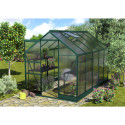 Serre de jardin en alu vert et polycarbonate 6mm - Apollo 6200 - Vitavia