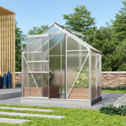 Serre Venus 2,5m² en aluminium et panneaux de polycarbonate 4mm - Vitavia