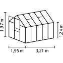 Serre de jardin en alu et polycarbonate 4mm - Venus 6200 - Vitavia