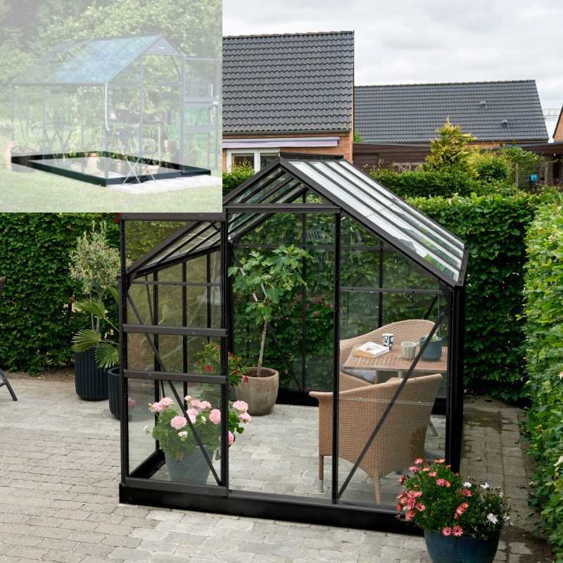Serre de jardin 5m² en aluminium et verre horticole Popular - Halls
