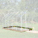 Serre de jardin 6,2m² en aluminium et verre horticole Popular - Halls
