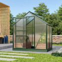Serre de jardin en alu vert émeraude et polycarbonate 4mm - Venus 2500 Vitavia