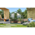 Serre de jardin en alu vert et verre de sécurité 3mm - Venus 5000 - Vitavia