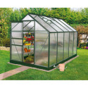 Serre de jardin Venus 6,2m² en alu émeraude et polycarbonate 6mm - Vitavia