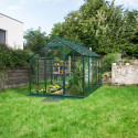 Serre de jardin en alu vert et verre 3mm - Venus 6200 - Vitavia