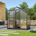 Serre de jardin en alu noir polycarbonate 4mm - Venus 2500 - Vitavia