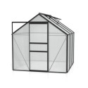 Serre de jardin en alu noir et polycarbonate 4mm - Venus 3800 - Vitavia