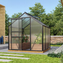 Serre de jardin en alu noir et polycarbonate 4mm - Venus 3800 - Vitavia