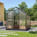 Serre de jardin en alu noir et polycarbonate 4mm - Venus 3800 - Vitavia