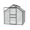 Serre de jardin en alu noir et polycarbonate 4mm - Venus 3800 - Vitavia