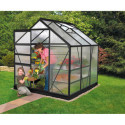 Serre de jardin en alu noir et polycarbonate 4mm - Venus 3800 - Vitavia