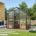 Serre de jardin en alu noir et polycarbonate 4mm - Venus 3800 - Vitavia