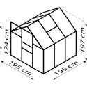 Serre de jardin en alu noir et polycarbonate 4mm - Venus 3800 - Vitavia
