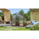 Serre de jardin en alu noir et polycarbonate 6mm - Venus 5000 - Vitavia