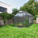 Serre de jardin en alu noir polycarbonate 4mm - Venus 6200 - Vitavia