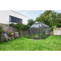 Serre de jardin en alu noir polycarbonate 4mm - Venus 6200 - Vitavia
