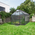 Serre de jardin en alu noir et polycarbonate 6mm - Venus 6200 - Vitavia