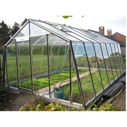Serre de jardin S210H Prestige Grow 28,16m² en aluminium anodisé et verre trempé – ACD