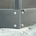 Embase en acier anthracite pour les serres de jardin 2,5m² de Vitavia