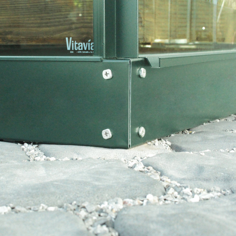 Embase pour les serres de jardin 2,5m² - acier vert émeraude - Vitavia