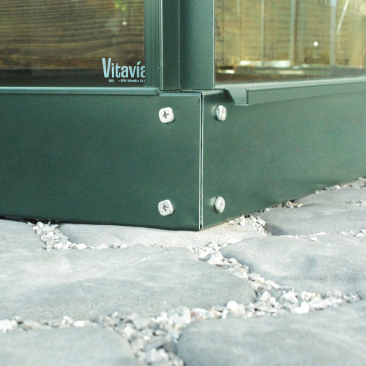 Embase pour les serres de jardin 2,5m² - acier vert émeraude - Vitavia