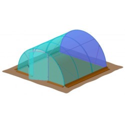 Complément de bâche de couverture de remplacement pour serre tunnel semi professionnelle 1,58x8,3m RICHEL