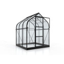 Serre de jardin en alu noir et verre de 3mm - Orion 3800 - Vitavia