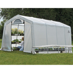 Serre de jardin démontable 18,3m² en polyéthylène et acier - Shelter Logic