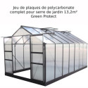 Jeu de plaques de polycarbonate 4mm complet pour serre de jardin 13,2m² Green Protect