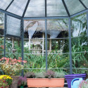Serre de jardin hexagonale en alu et polycarbonate 5,26m² Oasis™ Grey – Canopia