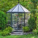Serre de jardin hexagonale en alu et polycarbonate 5,26m² Oasis™ Grey – Canopia