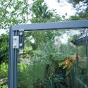 Serre de jardin hexagonale en alu et polycarbonate 5,26m² Oasis™ Grey – Canopia