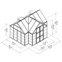 Serre de jardin en alu et polycarbonate 10,89m² Victory Orangery™ – Canopia