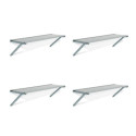 Étagères en polycarbonate – kit de 4 – pour abri de jardin – Canopia