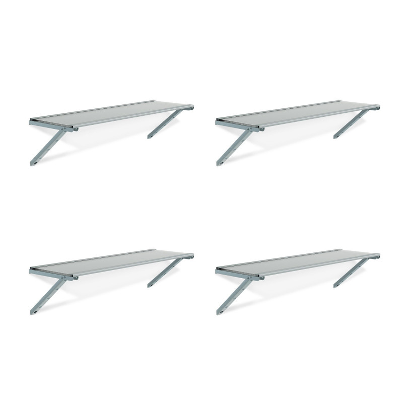 Étagères en polycarbonate – kit de 4 – pour abri de jardin – Canopia