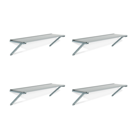 Étagères en polycarbonate – kit de 4 – pour abri de jardin – Canopia