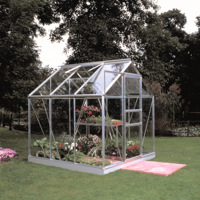 Serre de jardin 3,8m² en aluminium et verre trempé Popular - Halls