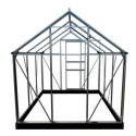 Serre de jardin 3,8m² en aluminium et verre trempé Popular - Halls