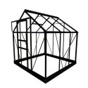 Serre de jardin 3,8m² en aluminium et verre trempé Popular - Halls